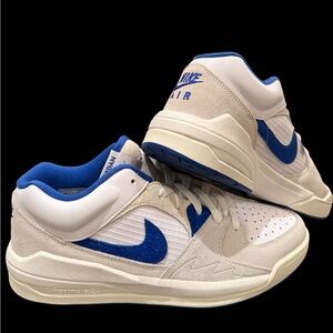 Nike White and Blue Athletic Shoes